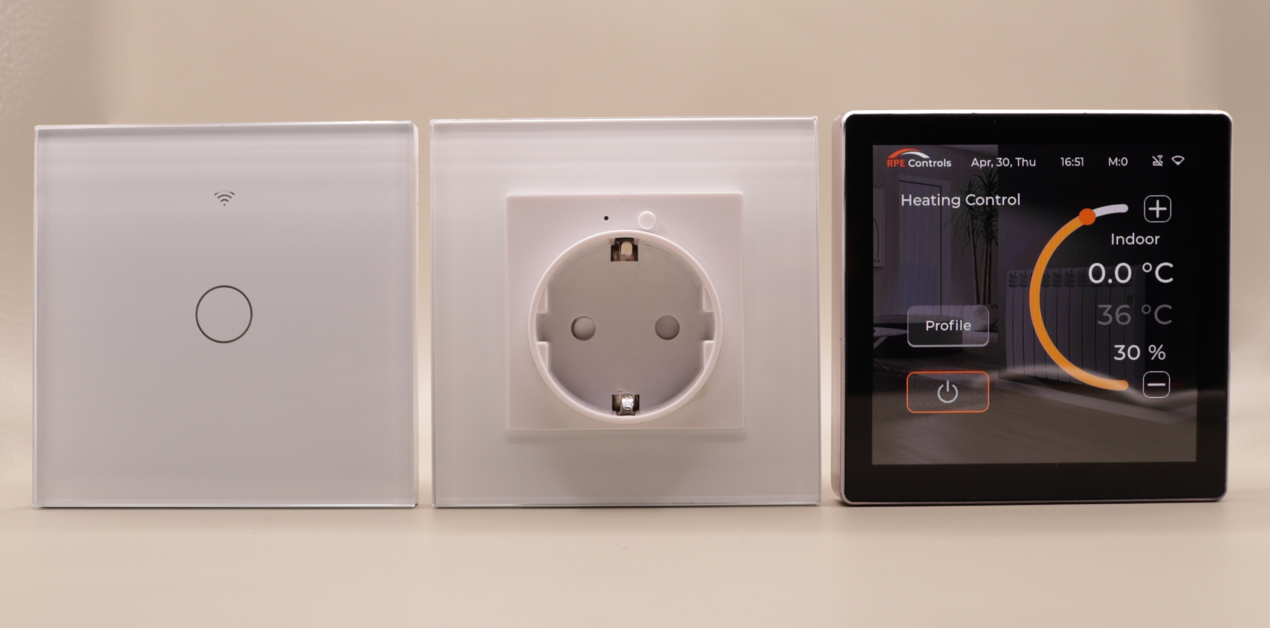 light switch, power outlet and display control package